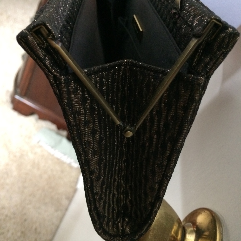 Kate Landry Gold Clutch/Crossbody - Picture 7 of 8